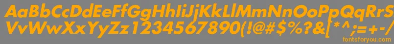 AgfatumcBolditalic Font – Orange Fonts on Gray Background