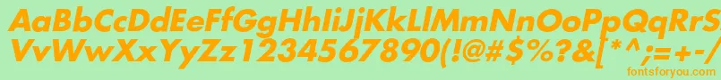 AgfatumcBolditalic Font – Orange Fonts on Green Background