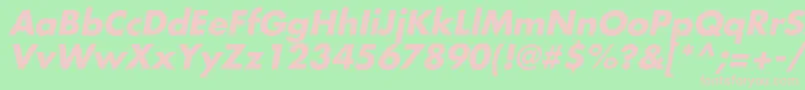 AgfatumcBolditalic Font – Pink Fonts on Green Background