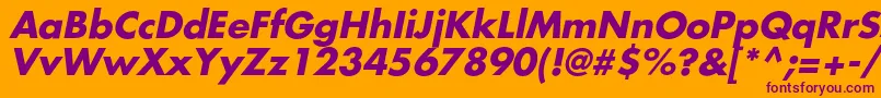 AgfatumcBolditalic Font – Purple Fonts on Orange Background