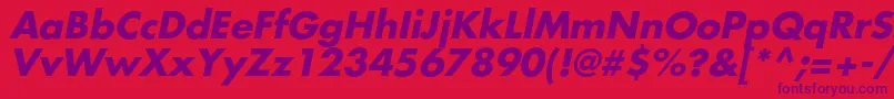 AgfatumcBolditalic Font – Purple Fonts on Red Background