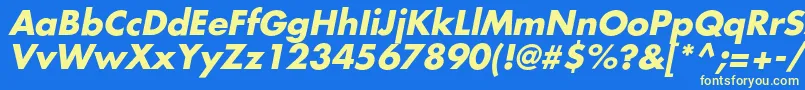 AgfatumcBolditalic Font – Yellow Fonts on Blue Background
