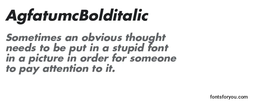 AgfatumcBolditalic-fontti
