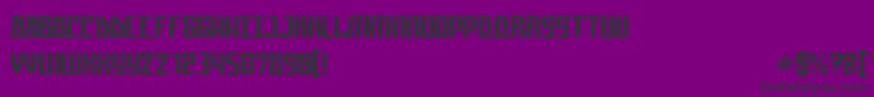 フォントGagarinStarMix – 紫の背景に黒い文字
