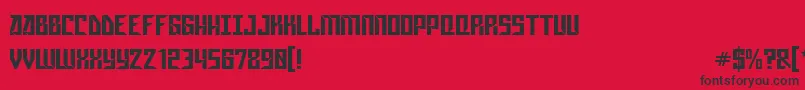 GagarinStarMix Font – Black Fonts on Red Background