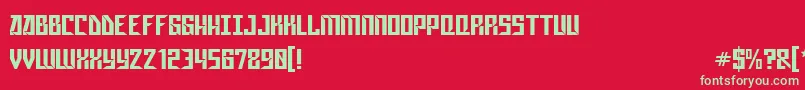 GagarinStarMix Font – Green Fonts on Red Background