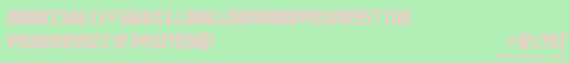 GagarinStarMix Font – Pink Fonts on Green Background