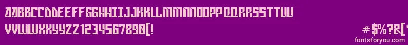 GagarinStarMix Font – Pink Fonts on Purple Background