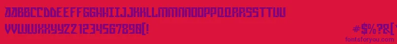 GagarinStarMix Font – Purple Fonts on Red Background