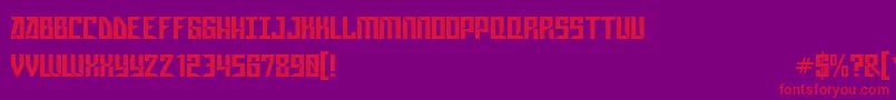 GagarinStarMix Font – Red Fonts on Purple Background