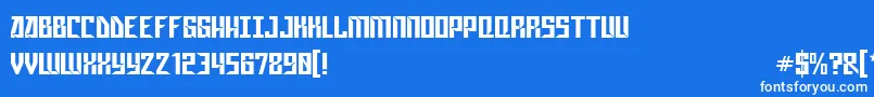 GagarinStarMix Font – White Fonts on Blue Background