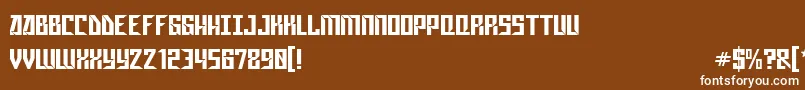 フォントGagarinStarMix – 茶色の背景に白い文字