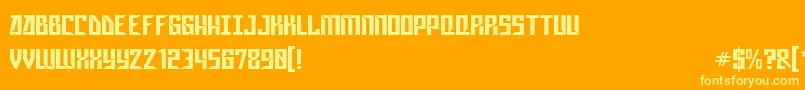 フォントGagarinStarMix – オレンジの背景に黄色の文字