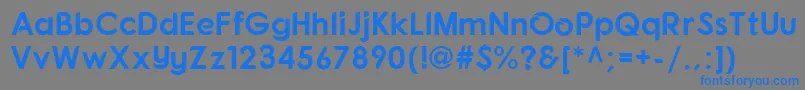 フォントFonarto – 灰色の背景に青い文字