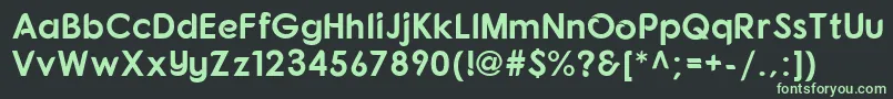フォントFonarto – 黒い背景に緑の文字
