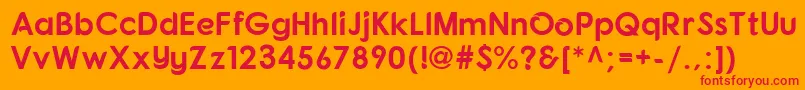 Fonarto Font – Red Fonts on Orange Background
