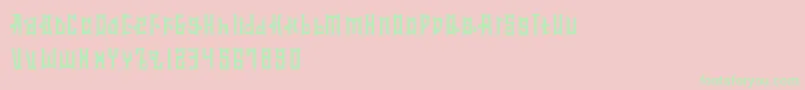 MucilageType Font – Green Fonts on Pink Background