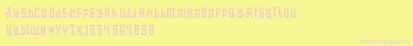 Шрифт MucilageType – розовые шрифты на жёлтом фоне