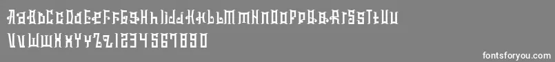 フォントMucilageType – 灰色の背景に白い文字