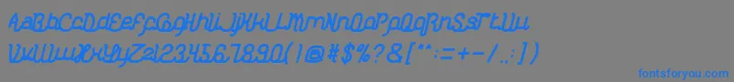 KasihDanSayangBold Font – Blue Fonts on Gray Background