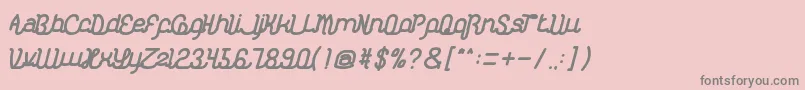 KasihDanSayangBold Font – Gray Fonts on Pink Background