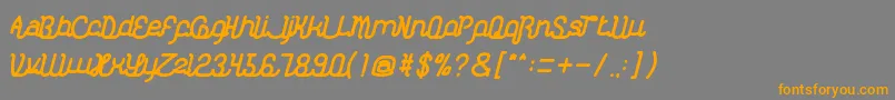 KasihDanSayangBold Font – Orange Fonts on Gray Background