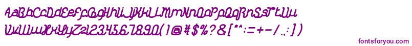 KasihDanSayangBold Font – Purple Fonts on White Background