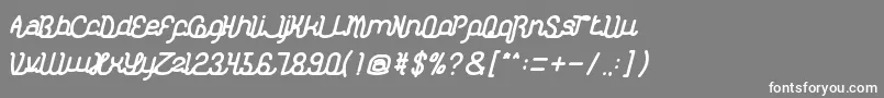 フォントKasihDanSayangBold – 灰色の背景に白い文字