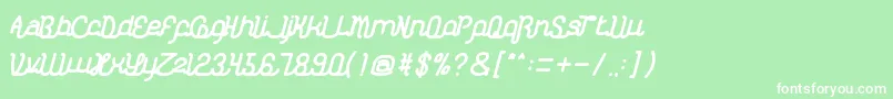 KasihDanSayangBold Font – White Fonts on Green Background