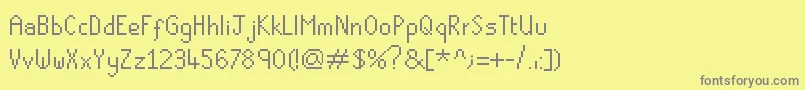 Runescape Font – Gray Fonts on Yellow Background