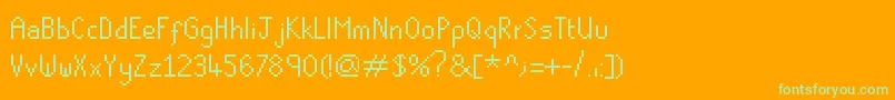 Runescape Font – Green Fonts on Orange Background
