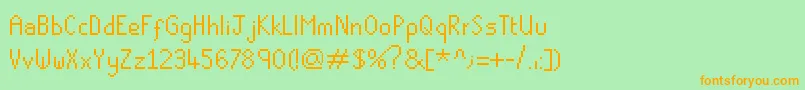 Runescape Font – Orange Fonts on Green Background