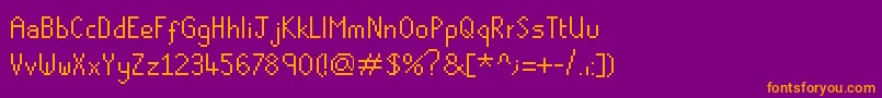 Runescape Font – Orange Fonts on Purple Background