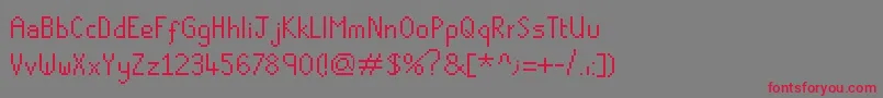Runescape Font – Red Fonts on Gray Background
