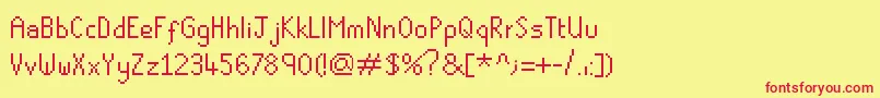 Runescape Font – Red Fonts on Yellow Background