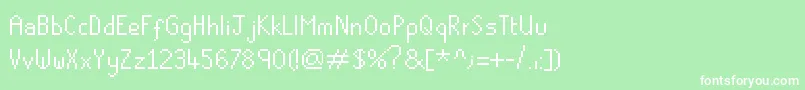 Runescape Font – White Fonts on Green Background
