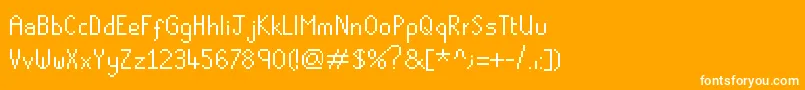 Runescape Font – White Fonts on Orange Background