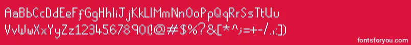 Runescape Font – White Fonts on Red Background