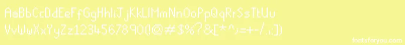 Runescape Font – White Fonts on Yellow Background