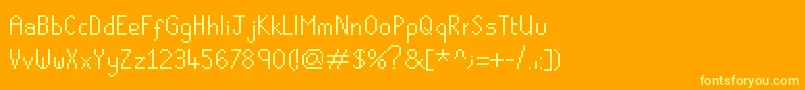 Runescape Font – Yellow Fonts on Orange Background