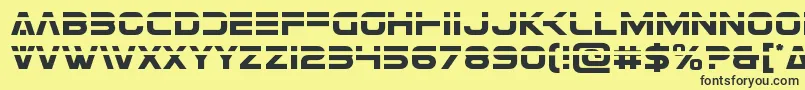 Eurofighterlaser Font – Black Fonts on Yellow Background