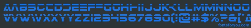 Eurofighterlaser Font – Blue Fonts on Black Background