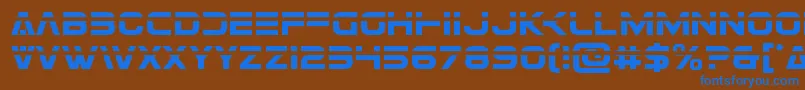 Eurofighterlaser Font – Blue Fonts on Brown Background