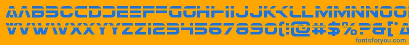 Eurofighterlaser Font – Blue Fonts on Orange Background