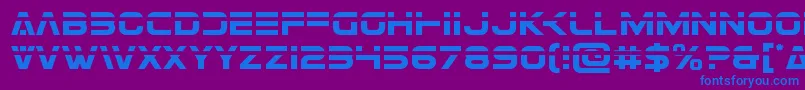 Eurofighterlaser Font – Blue Fonts on Purple Background