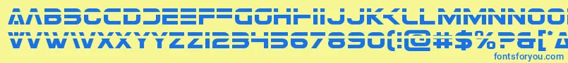 Eurofighterlaser Font – Blue Fonts on Yellow Background