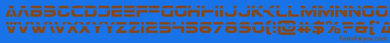 Eurofighterlaser Font – Brown Fonts on Blue Background