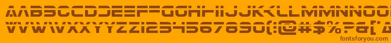 Eurofighterlaser Font – Brown Fonts on Orange Background