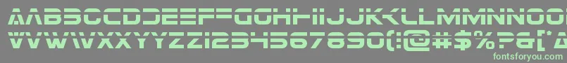 Eurofighterlaser-Schriftart – Grüne Schriften auf grauem Hintergrund