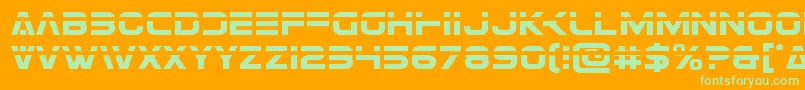 Eurofighterlaser Font – Green Fonts on Orange Background